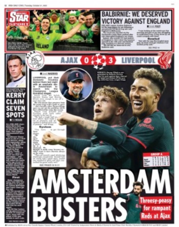 Irish Daily Star Backpage