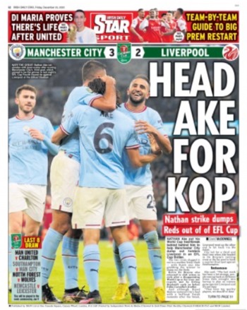 Irish Daily Star Backpage