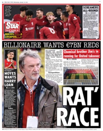Irish Daily Star Backpage