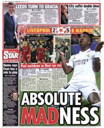 Irish Daily Star Backpage