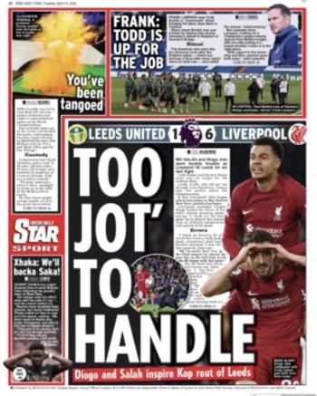 Irish Daily Star Backpage