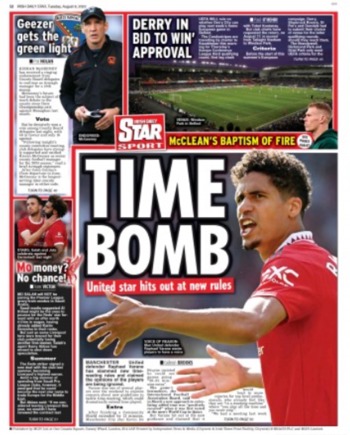Irish Daily Star Backpage
