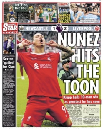 Irish Daily Star Backpage