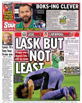 Irish Daily Star Backpage