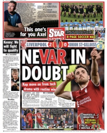 Irish Daily Star Backpage
