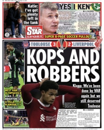 Irish Daily Star Backpage