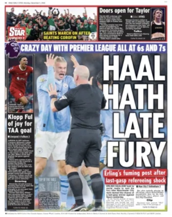 Irish Daily Star Backpage
