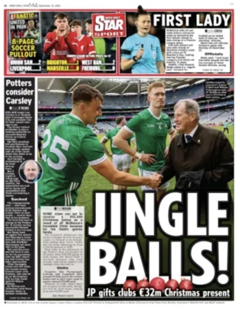 Irish Daily Star Backpage