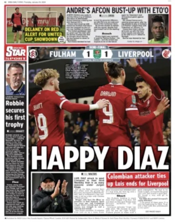 Irish Daily Star Backpage