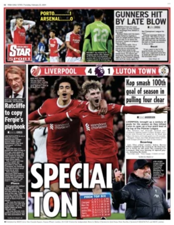 Irish Daily Star Backpage