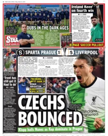 Irish Daily Star Backpage