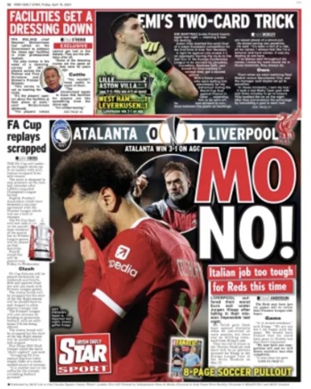 Irish Daily Star Backpage