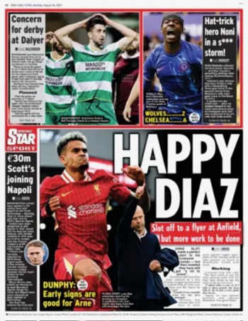 Irish Daily Star Backpage