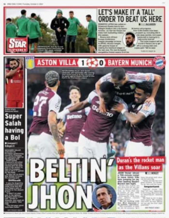 Irish Daily Star Backpage