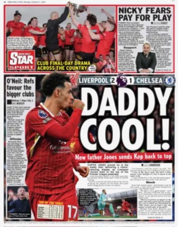 Irish Daily Star Backpage