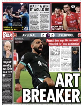 Irish Daily Star Backpage