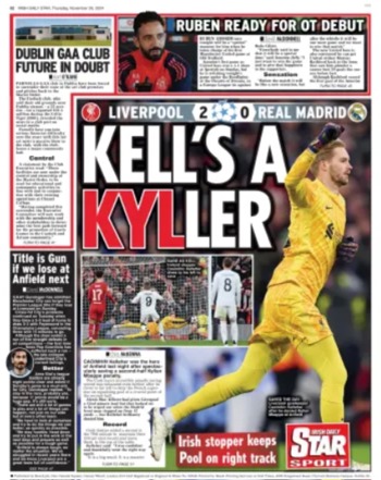 Irish Daily Star Backpage