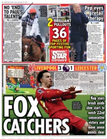 Irish Daily Star Backpage