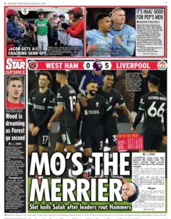 Irish Daily Star Backpage