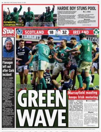 Irish Daily Star Backpage
