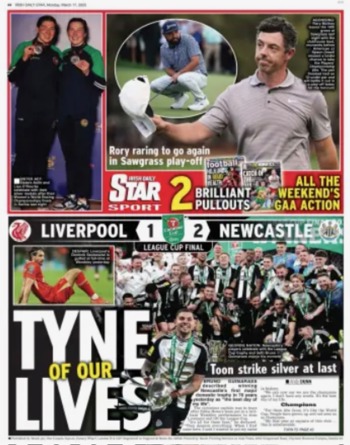 Irish Daily Star Backpage
