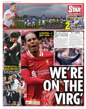 Irish Daily Star Backpage