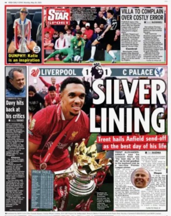 Irish Daily Star Backpage