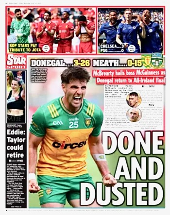 Irish Daily Star Backpage