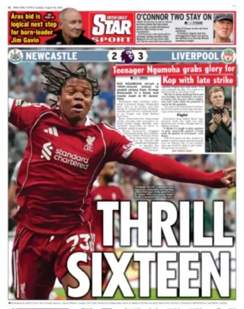 Irish Daily Star Backpage