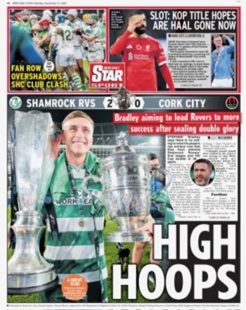 Irish Daily Star Backpage