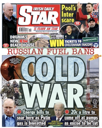 Irish Daily Star Backpage
