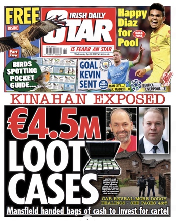 Irish Daily Star Frontpage