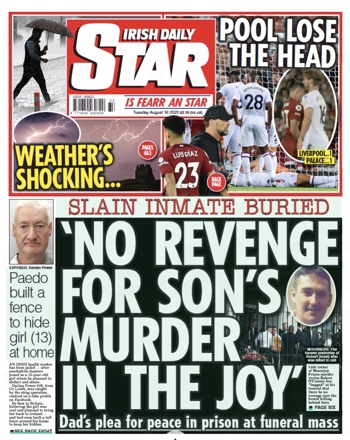 Irish Daily Star Frontpage
