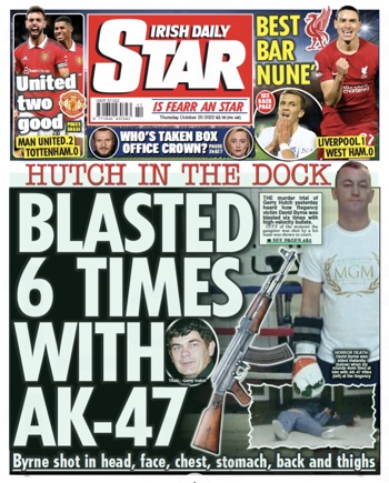 Irish Daily Star Frontpage