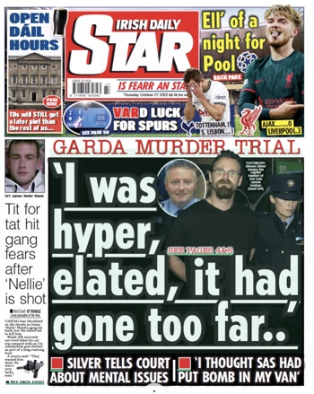 Irish Daily Star Frontpage