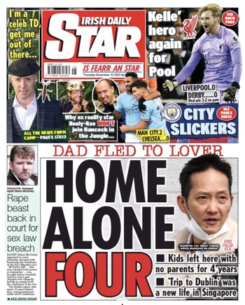 Irish Daily Star Frontpage