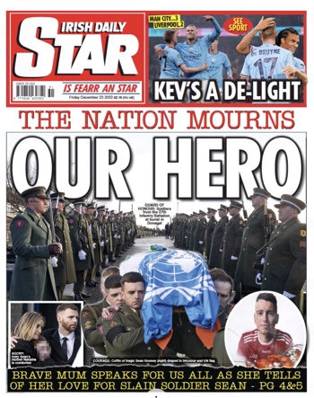 Irish Daily Star Frontpage