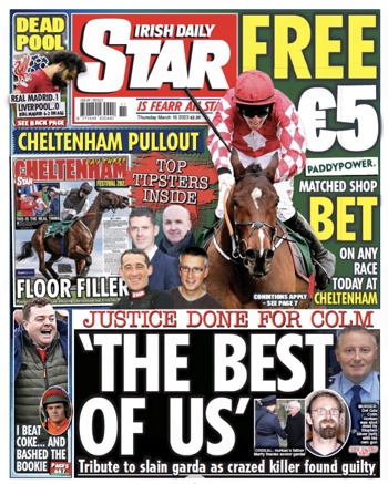 Irish Daily Star Frontpage