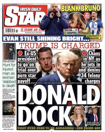 Irish Daily Star Frontpage