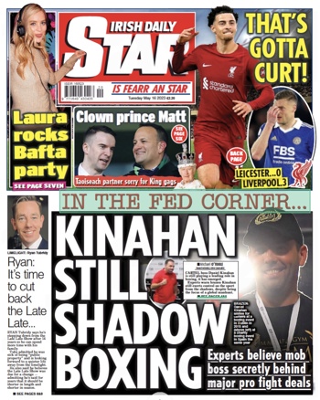 Irish Daily Star Frontpage