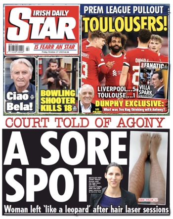 Irish Daily Star Frontpage