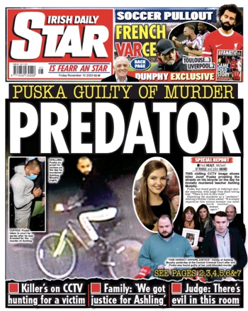 Irish Daily Star Frontpage