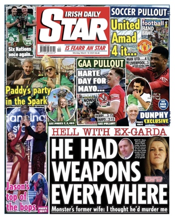 Irish Daily Star Frontpage
