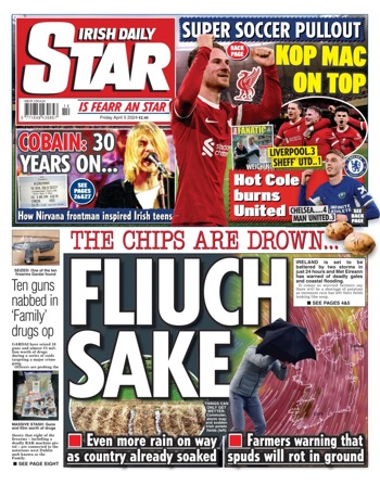 Irish Daily Star Frontpage