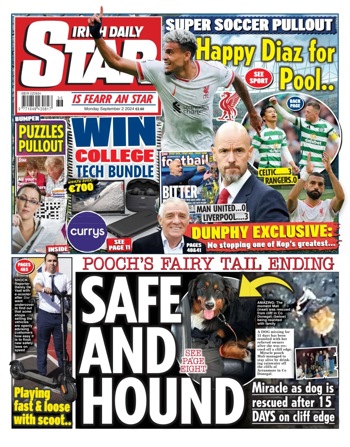 Irish Daily Star Frontpage