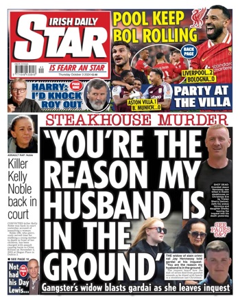 Irish Daily Star Frontpage