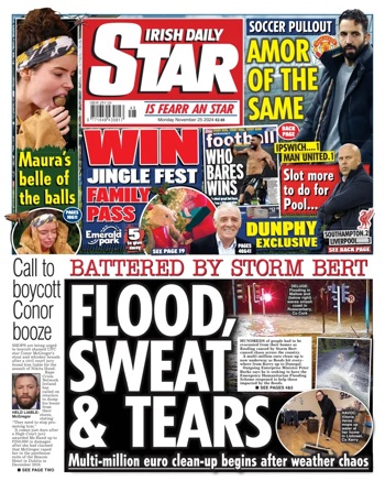 Irish Daily Star Frontpage