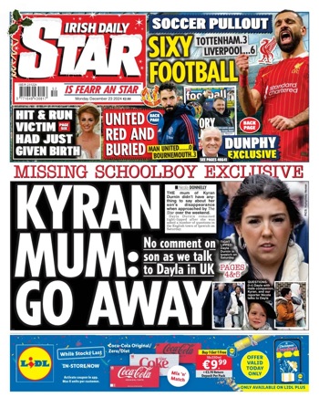 Irish Daily Star Frontpage