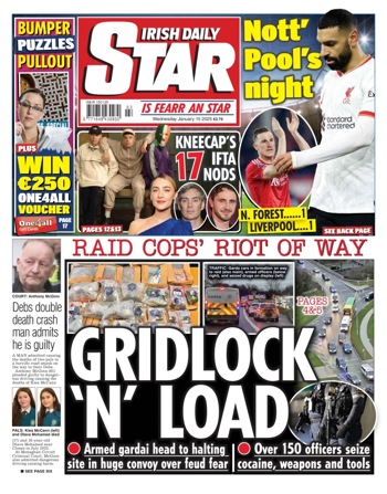 Irish Daily Star Frontpage