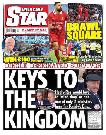 Irish Daily Star Frontpage